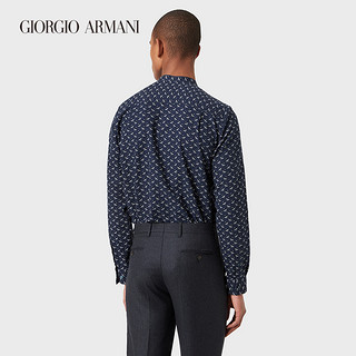 GIORGIO ARMANI/阿玛尼秋冬男士新商务系列标准版型棉质衬衫