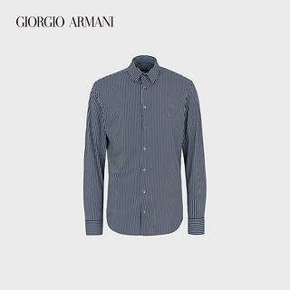 GIORGIO ARMANI/阿玛尼秋冬男士经典复刻系列条纹面料修身衬衫