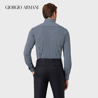 GIORGIO ARMANI/阿玛尼秋冬男士经典复刻系列条纹面料修身衬衫