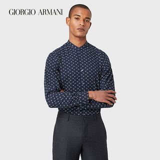 GIORGIO ARMANI/阿玛尼秋冬男士新商务系列标准版型棉质衬衫