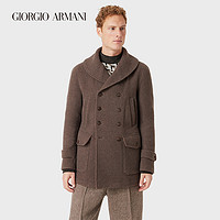 GIORGIO ARMANI/阿玛尼秋冬男士新商务系列山羊绒双排扣夹克