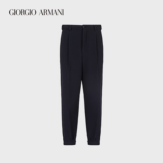 GIORGIO ARMANI/阿玛尼秋冬男士经典复刻系列蜂窝织物面料休闲裤