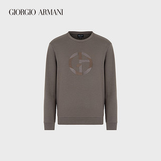 GIORGIO ARMANI/阿玛尼秋冬男士仿真印花和手工刺绣的卫衣