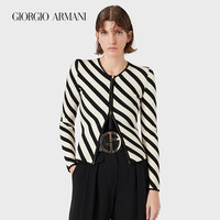 乔治·阿玛尼 GIORGIO ARMANI/阿玛尼秋冬女士经典复刻系列对角提花条纹西装