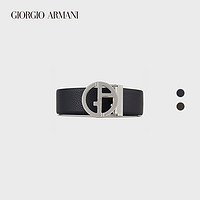 乔治·阿玛尼 GIORGIO ARMANI/阿玛尼秋冬男士正反两用皮革腰带