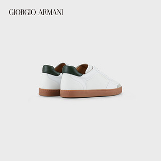 GIORGIO ARMANI/阿玛尼秋冬男士鹿皮绒面革撞色后跟运动鞋