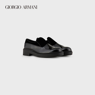 GIORGIO ARMANI/阿玛尼秋冬男士新商务系列牛皮革乐福鞋