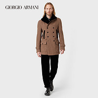 乔治·阿玛尼 GIORGIO ARMANI/阿玛尼秋冬男士新商务系列绵羊毛双排扣大衣