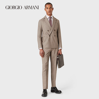 GIORGIO ARMANI/阿玛尼秋冬男士经典复刻系列绵羊毛和桑蚕丝夹克