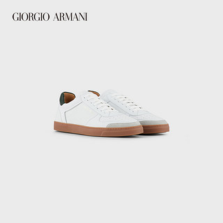 GIORGIO ARMANI/阿玛尼秋冬男士鹿皮绒面革撞色后跟运动鞋