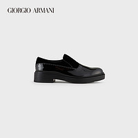 GIORGIO ARMANI/阿玛尼秋冬男士新商务系列牛皮革乐福鞋