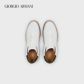 GIORGIO ARMANI/阿玛尼秋冬男士鹿皮绒面革撞色后跟运动鞋