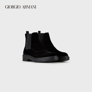 GIORGIO ARMANI/阿玛尼秋冬男士圆头松紧带靴子