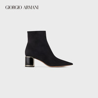 乔治·阿玛尼 GIORGIO ARMANI/阿玛尼秋冬女士漆面鞋跟高跟靴子