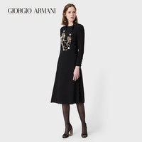乔治·阿玛尼 GIORGIO ARMANI/阿玛尼秋冬女士新商务系列侧面纽扣喇叭连衣裙