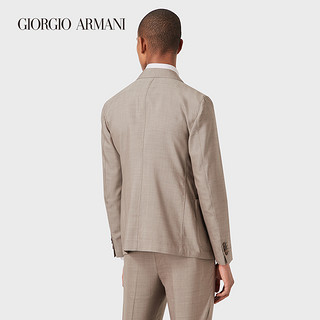 GIORGIO ARMANI/阿玛尼秋冬男士经典复刻系列绵羊毛和桑蚕丝夹克