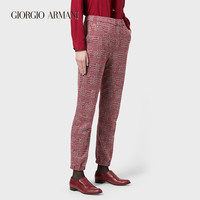 乔治·阿玛尼 GIORGIO ARMANI/阿玛尼秋冬女士新商务系列提花亚麻针织西装裤