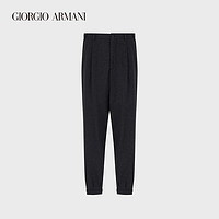 GIORGIO ARMANI/阿玛尼秋冬男士经典复刻系列绵羊毛和羊绒休闲裤