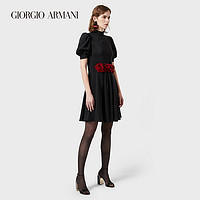 GIORGIO ARMANI/阿玛尼秋冬女士经典复刻系列可拆卸腰带连衣裙