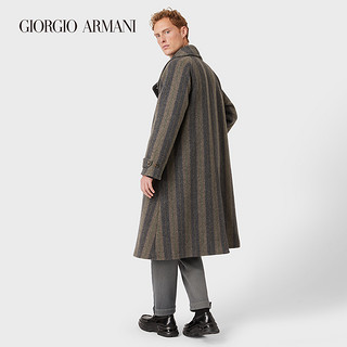 GIORGIO ARMANI/阿玛尼秋冬男士新商务系列双排扣绵羊毛大衣