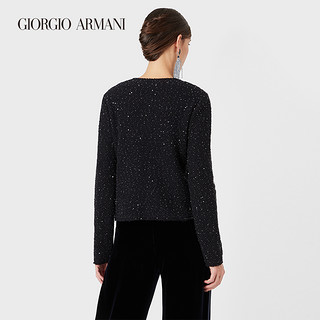 GIORGIO ARMANI/阿玛尼秋冬女士新商务系列绵羊毛亮片针织西装