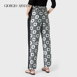 GIORGIO ARMANI/阿玛尼2021早春女士几何提花休闲裤