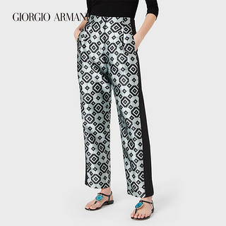 GIORGIO ARMANI/阿玛尼2021早春女士几何提花休闲裤