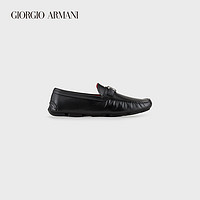 GIORGIO ARMANI/阿玛尼2021早春男士徽标牛皮革运动鞋