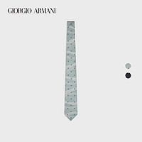 GIORGIO ARMANI/阿玛尼2021早春男士波浪图案桑蚕丝领带