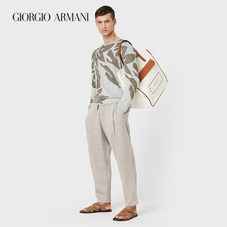 GIORGIO ARMANI/阿玛尼2021早春男士花卉图案毛衣