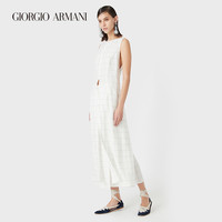 乔治·阿玛尼 GIORGIO ARMANI/阿玛尼2021早春女士格纹图案无袖连衣裙