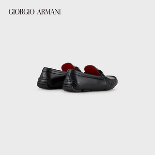 GIORGIO ARMANI/阿玛尼2021早春男士徽标牛皮革运动鞋