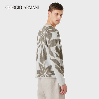 GIORGIO ARMANI/阿玛尼2021早春男士花卉图案毛衣