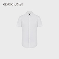 乔治·阿玛尼 GIORGIO ARMANI/阿玛尼2021早春男士修身棉质短袖衬衫