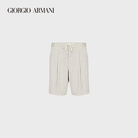 GIORGIO ARMANI/阿玛尼2021早春男士抽绳棉质短裤