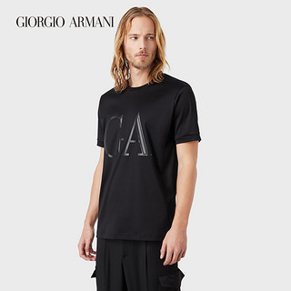 GIORGIO ARMANI/阿玛尼2021早春男士印花LOGO棉质短袖T恤