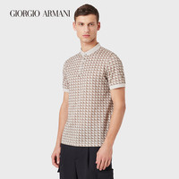 乔治·阿玛尼 GIORGIO ARMANI/阿玛尼2021早春男士光学幻想Polo 衫