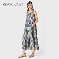 乔治·阿玛尼 GIORGIO ARMANI/阿玛尼2021早春女士人字纹无袖连衣裙
