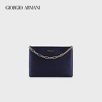 GIORGIO ARMANI/阿玛尼2021早春女士缎面链条背提包