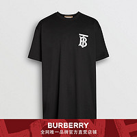 BURBERRY 图案宽松T恤衫 80174841（XS、黑色）