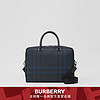 BURBERRY  格纹拼皮革公文包 80237071