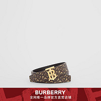 BURBERRY 专属标识环保帆布拼皮革腰带