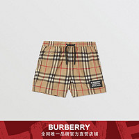 BURBERRY 徽标嵌花格纹游泳裤 80287431