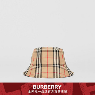 BURBERRY Vintage格纹棉质渔夫帽 80269271