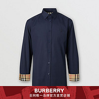 BURBERRY修身图案棉府绸衬衫80323061
