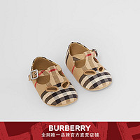 BURBERRY Vintage格纹棉质 T字型鞋80310791