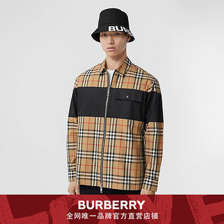 BURBERRY男装 对比裁片格纹衬衫 80367701