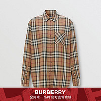 BURBERRY女装 渐变色格纹棉质宽松衬衫 80373051