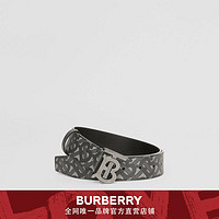 BURBERRY 专属标识环保帆布拼皮革腰带 80369571