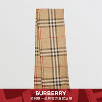 BURBERRY 专属标识丝毛混纺轻盈格纹围巾 80381091